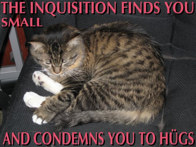 The inquisition has found you small, and condemned you to hügs